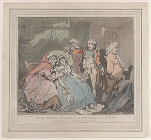 De stervende patiënt, of het laatste honorarium van de dokter, 1 april 1786