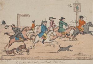 De Paasjacht in Epping Forest, Tweede Plaat, ca. 1810 door Unbekannt
