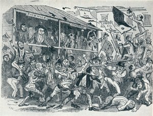 De verkiezing in Eatanswill, ca. 1836, 1925