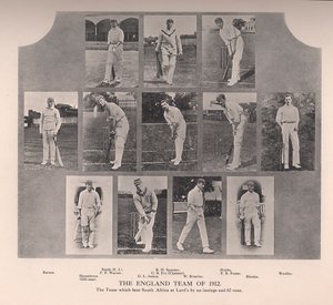 Het Engelse cricketteam van 1912 door Unbekannt