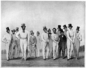 Het Engelse cricketelftal van 1846 1912 door Unbekannt