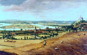 De Omgeving van Londen vanaf Greenwich door Unbekannt
