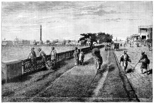 De Esplanade en het Gouverneurshuis, Calcutta, India