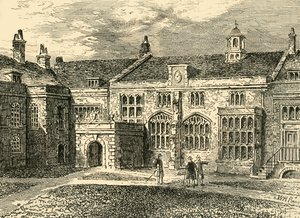 De buitenkant van de hal, Charterhouse, c1872