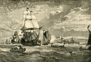 De eerste vloot van de Oost-Indische Compagnie vertrekt uit Woolwich, 1601, 1890