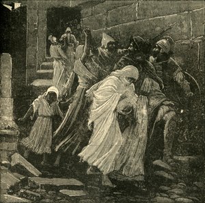 De vlucht van Zedekia, 1890 door Unbekannt