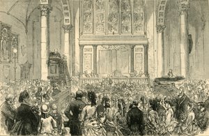 De Bloemenpreek in de St. Catherine Cree Kerk, c1872 door Unbekannt
