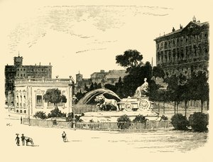 De fontein van Cybele, Madrid, 1890 door Unbekannt