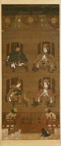De vier godheden van het Koyasan-tempelcomplex, laat 14e eeuw