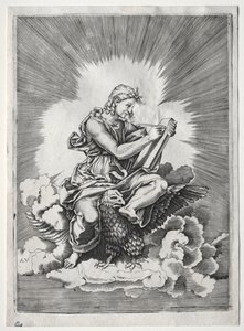 De Vier Evangelisten: St. Johannes, ca. 1518 door Unbekannt