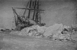 De Fram na een IJspersing. 10 januari 1895 door Unbekannt