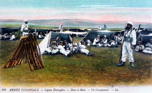 Het Franse Vreemdelingenlegioen in hun kamp, c1910 door Unbekannt