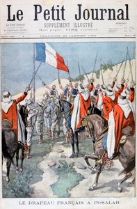 De Franse vlag in In Salah, Algerije, 1900