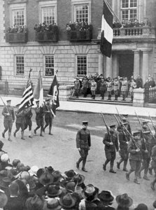 De Franse militaire missie naar Amerika, de Harvard Club, Boston, Massachusetts, VS, 1917 door Unbekannt