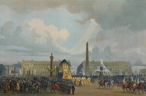 De begrafenisstoet van Napoleon op de Place De La Concorde, 15 december 1840, 1896 door Unbekannt