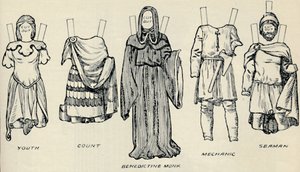 De Galerij van Britse Kostuums: De Kleding die Mensen Droegen in de Normandische Tijd, c1934 door Unbekannt