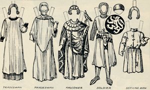 De galerij van Britse kostuums: Wat mannen en vrouwen droegen in de tijd van Hendrik III, c1934 door Unbekannt