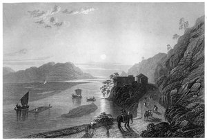 De Ganges die de vlaktes binnengaat bij Hurdwar, India, c1860 door Unbekannt