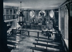 Het Hooggerechtshof in het Capitool van Williamsburg, ca. 1938 door Unbekannt