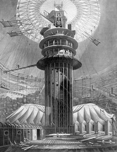 De geometrische opgang naar de galerijen in het Colosseum, Regents Park, Londen, 1823 door Unbekannt
