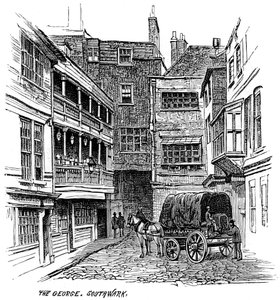 De George Inn, Southwark, Londen, 1887 door Unbekannt