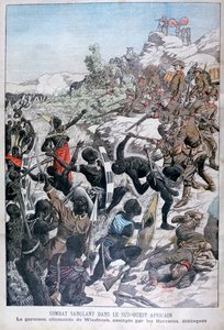 Het Duitse garnizoen van Windhoek, belegerd door de Herero, Zuidwest-Afrika door Unbekannt