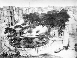 Het Grote Plein na de brand, Alexandrië, Egypte, c1910s door Unbekannt