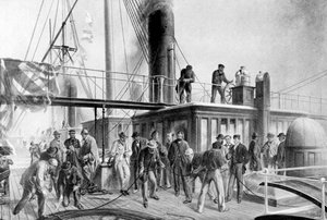 De Great Eastern herstelt de verloren Atlantische kabel, 1866, ca. 1920 door Unbekannt