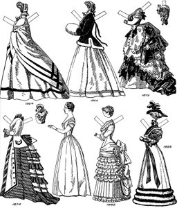 De Grote Galerij van Britse Kostuums: Enkele Vrouwenmode van 1843 tot 1893, ca. 1934