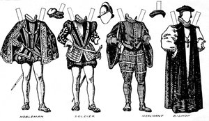 De Grote Galerij van Kostuums: Diverse jurken gedragen in de dagen van Elizabeth, ca. 1934 door Unbekannt