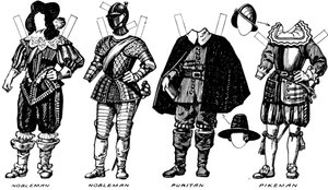 De grote galerij van historische kostuums: Jurken gedragen in het bewind van James I door Unbekannt