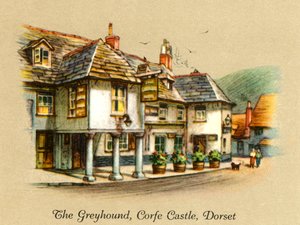 De Greyhound, Corfe Castle, Dorset door Unbekannt