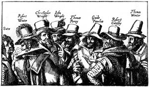 De buskruitplotters, begin 17e eeuw, 1910