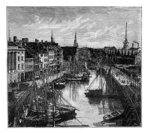 De haven, Kopenhagen, Denemarken