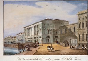 Het Hermitage Theater in Sint-Petersburg, 1840s