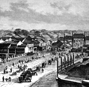 De Hoofdstraat, Peking, ca. 1890 door Unbekannt