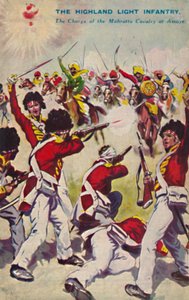 De Highland Light Infantry. De aanval van de Mahratta-cavalerie bij Assaye, 1803, 1939