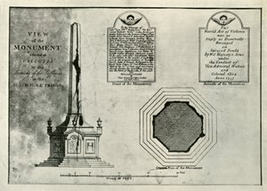 Het Holwell-monument door Unbekannt