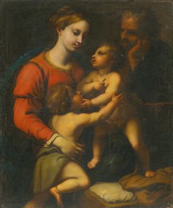 De Heilige Familie met Sint Johannes de Doper