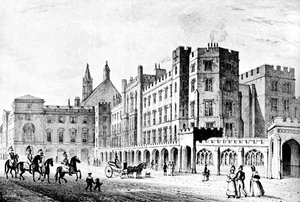 Het Hogerhuis en Lagerhuis, Westminster, begin 19e eeuw ca. 1905 door Unbekannt