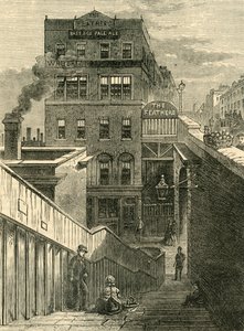 De Huizen in Waterloo Bridge Road, ca. 1878 door Unbekannt