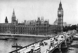 Het Parlement en de Westminster Bridge, Londen, 1926-1927