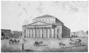 Het Keizerlijke Bolshoi Kamenny Theater, St. Petersburg, Rusland, 1820s door Unbekannt