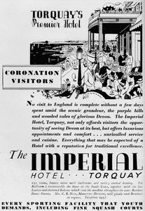 Het Imperial Hotel, Torquay, 1937 door Unbekannt