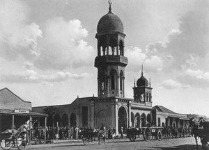 De Indiase moskee, Durban, Zuid-Afrika door Unbekannt