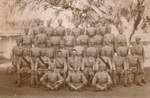 Het Indiase Peloton van het Eerste Bataljon, Het Eigen Koninklijke West Kent Regiment. Poona, India