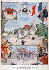 Het Indochina paviljoen op de Wereldtentoonstelling van 1900, Parijs, 1900 door Unbekannt