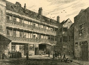 De Binnenplaats van de Oude Belle Sauvage, 1897 door Unbekannt