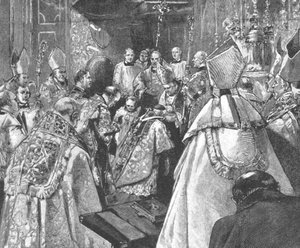 De investituur van aartsbisschop Vaughan...in de Brompton Oratory, 16 augustus 1892, 1901