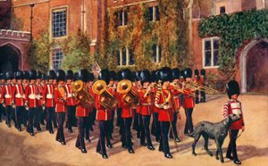 De Irish Guards verlaten St. James Palace na het wisselen van de wacht, 1933 door Unbekannt